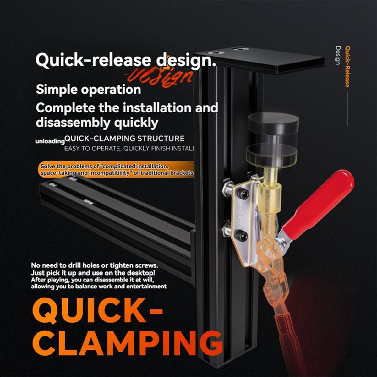 Board Game Quick - DT75BG Universal Desk Mounted Quick Release