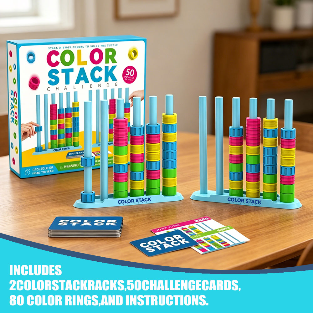 Board Game Quick - Color Stack Challenge A Fast-Paced Color