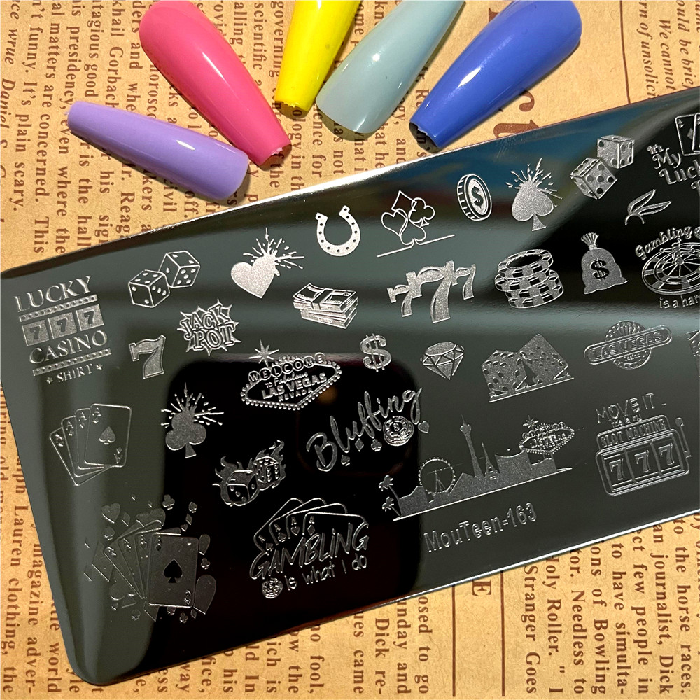 Board Game Template - Playing Card Pattern Nail Stamping Plate