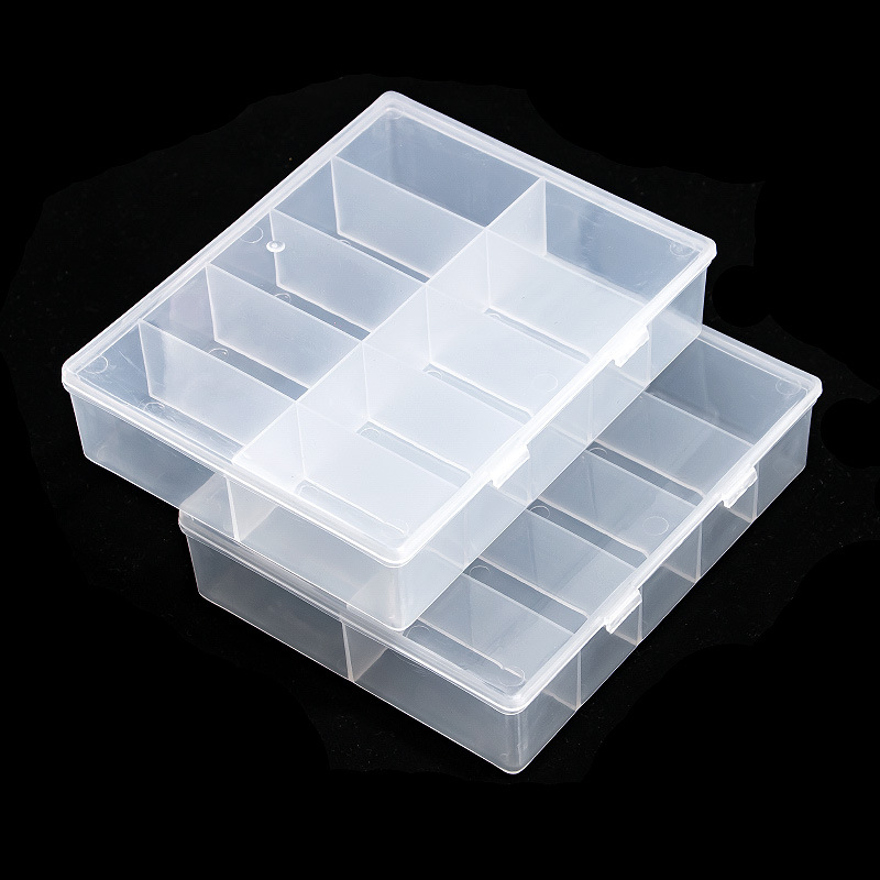 Token Tray Organizer - 10 Grids Empty Clear Storage Box