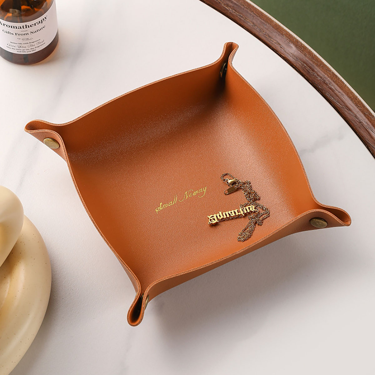 Nordic Style Leather Storage T - Token Tray Organizer review and price
