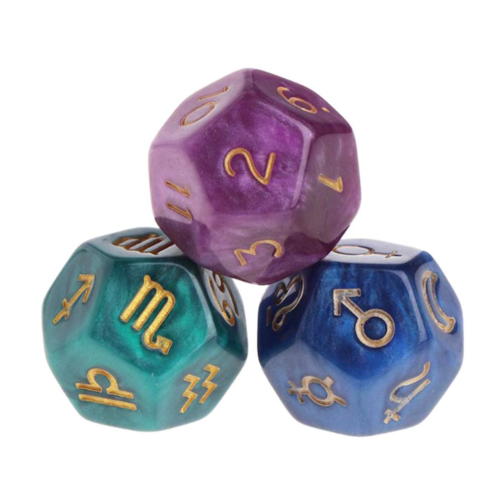 3PCS 12-Sided Dice Astrology T - Board Game Template review and price