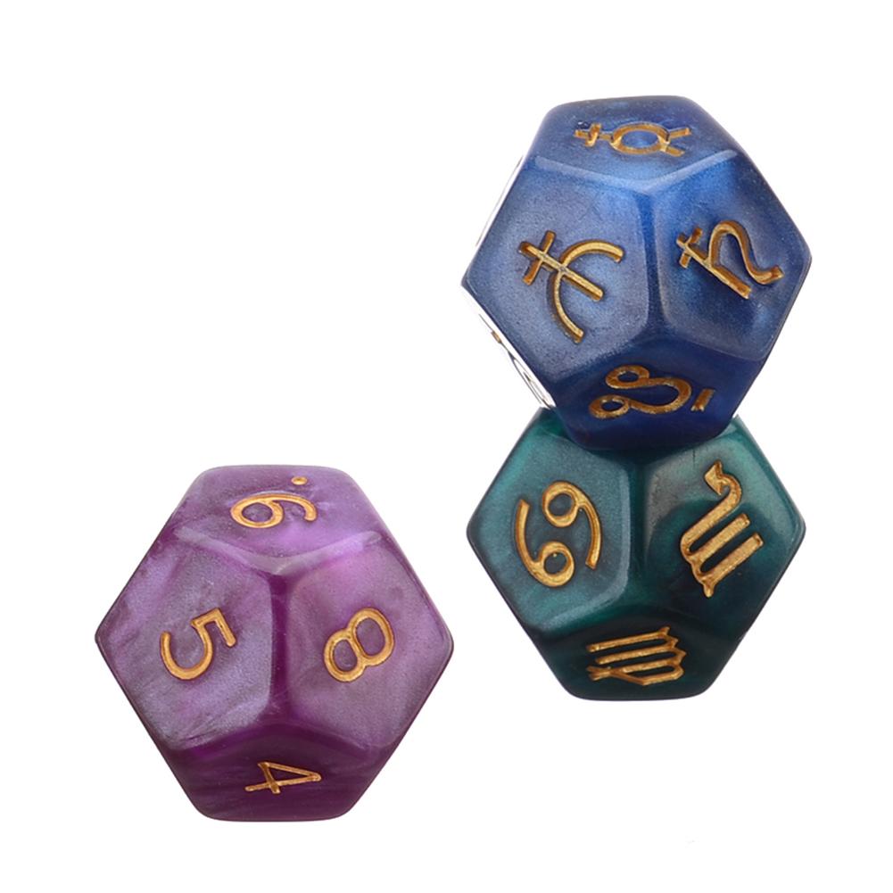 3PCS 12-Sided Dice Astrology T - Board Game Template review and price