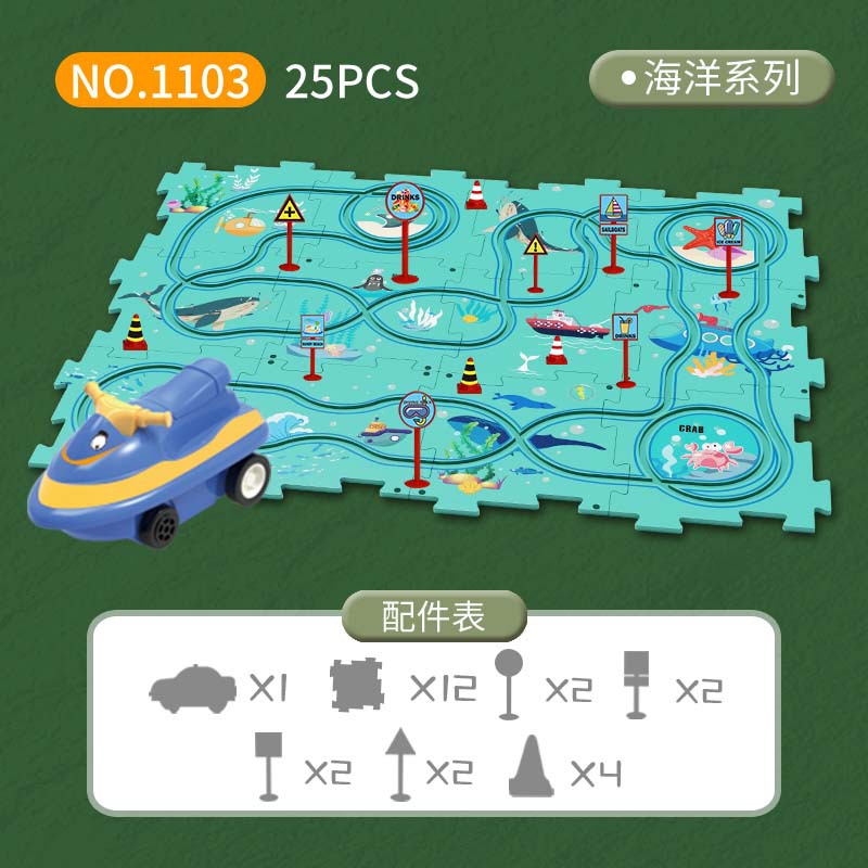 Montessori Electric Rail Car R - Board Game Race Track review and price