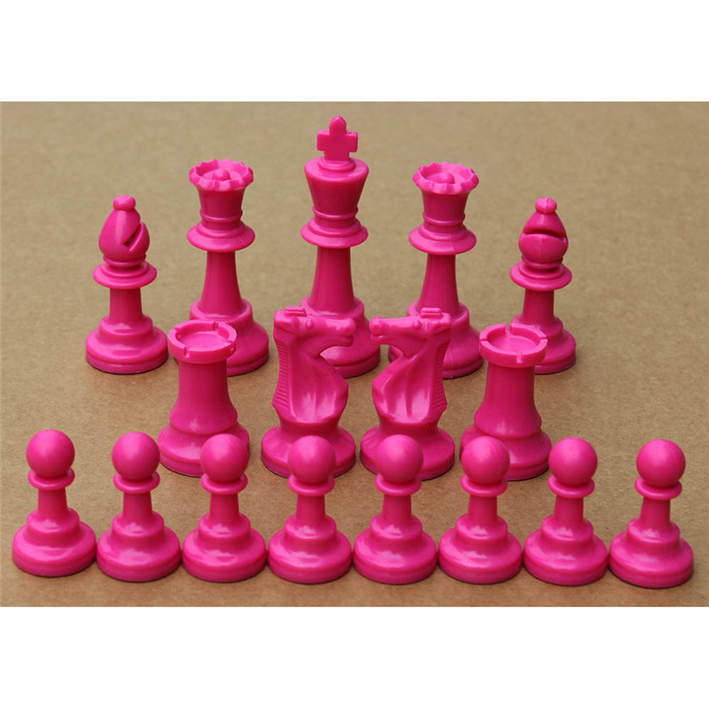 Colorful Plastic Chess Pieces  - Board Game Queen review and price