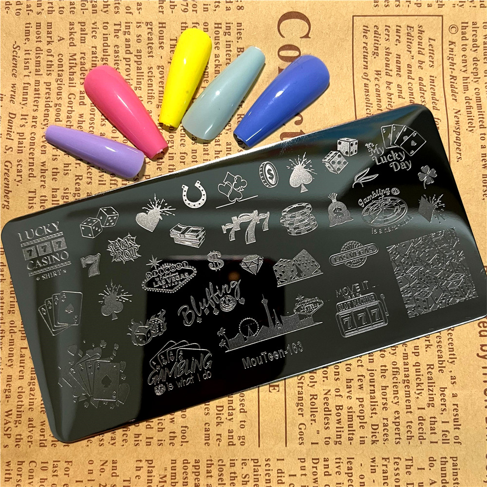 Playing Card Pattern Nail Stam - Board Game Template review and price